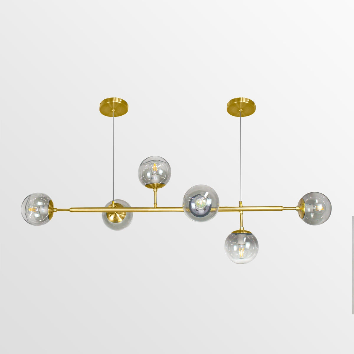 Olga | Brass w/ Glass Modern Chandelier - Home Cartel ®