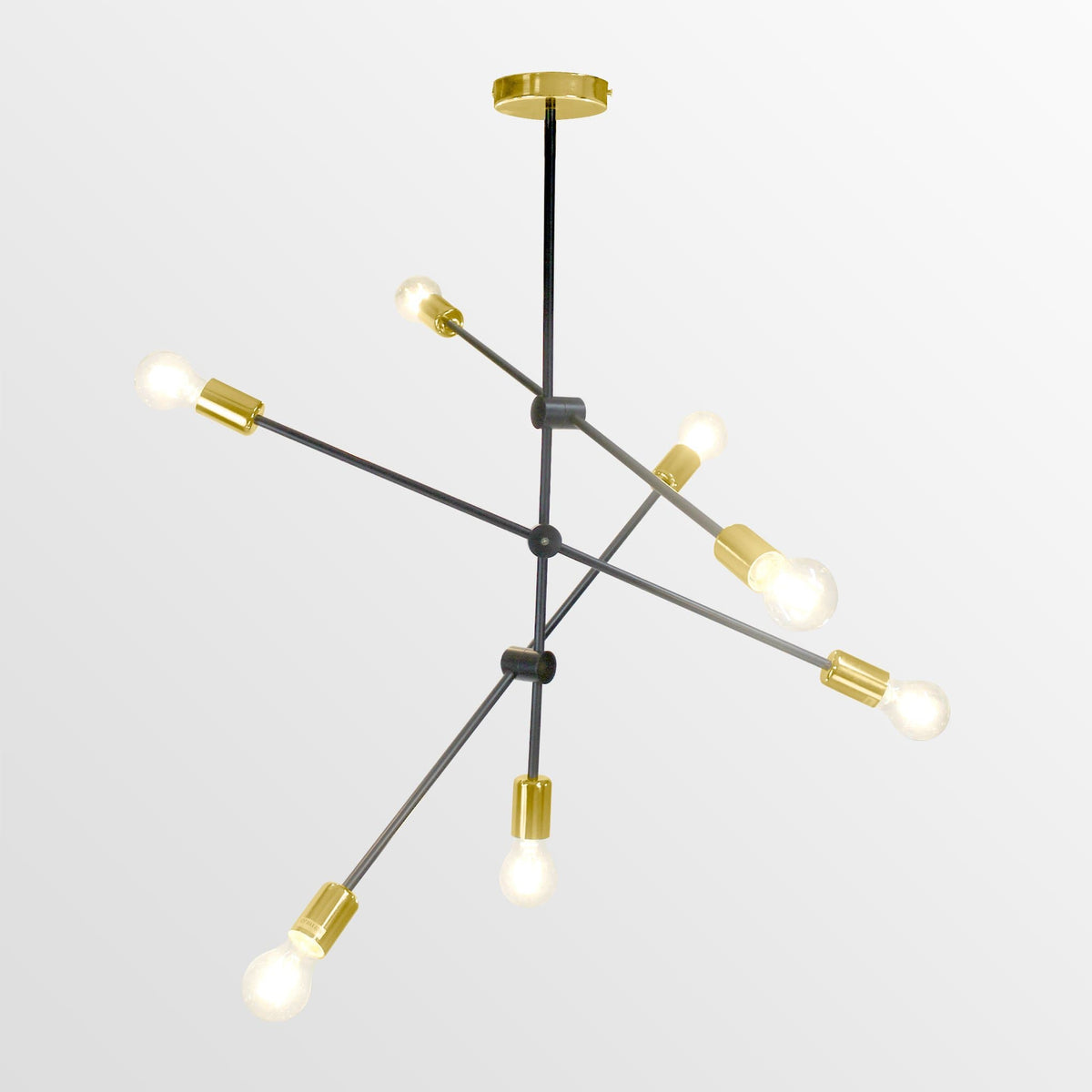 Helga 7 | Black & Gold Modern Mobile Chandelier - Home Cartel ®