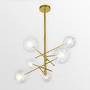 Liv M & L Glass | Gold w/ Clear Bubble Glass Chandelier - Home Cartel ®