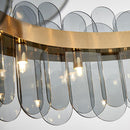 Soeren 80 | Luxe Smoked Glass Chandelier with Brass Detail