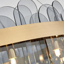 Soeren 80 | Luxe Smoked Glass Chandelier with Brass Detail