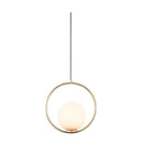 Tia | Brass and Frosted Glass Pendant Light - Home Cartel ®