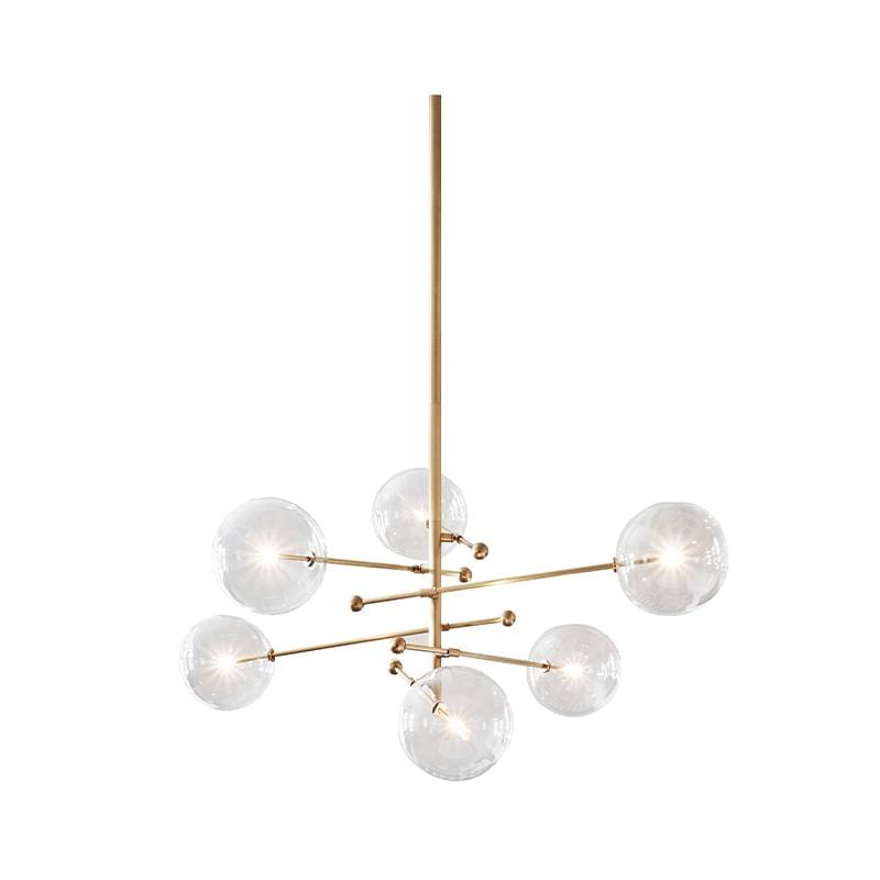 Dana 6 | Brass Modern Chandelier - Home Cartel ®