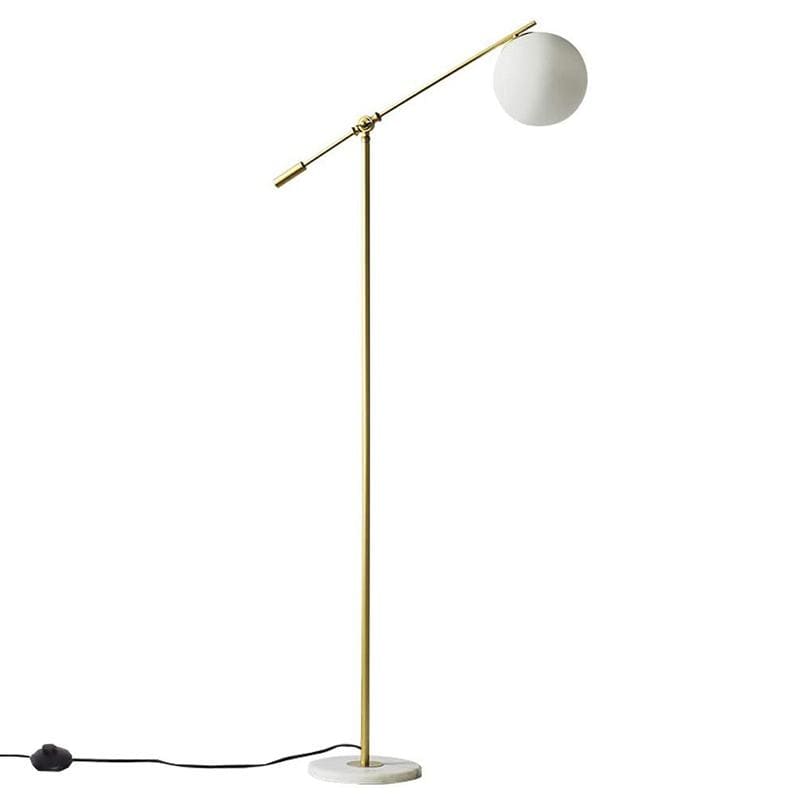 Tonje | Glass Sphere with Marble Base Floor Lamp - Home Cartel ®