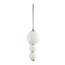 Iris C | Glass Sphere with Gold Details Pendant Light
