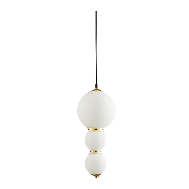 Iris C | Glass Sphere with Gold Details Pendant Light