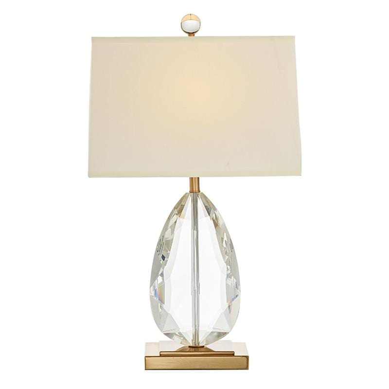 Kristinn | Bevelled Glass Base Table Lamp - Home Cartel ®