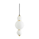 Iris A | Glass Sphere with Gold Details Pendant Light