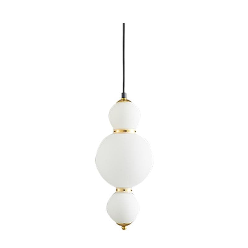 Iris A | Glass Sphere with Gold Details Pendant Light